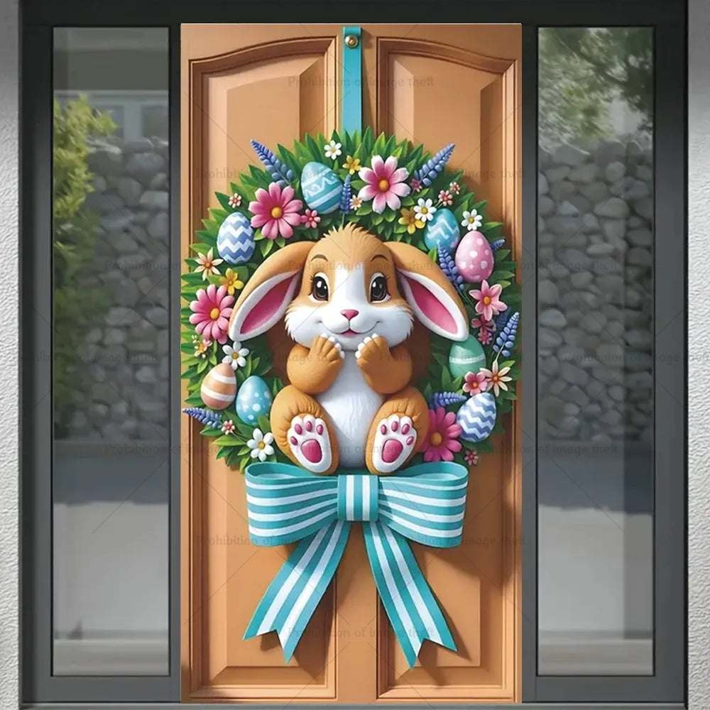 Spring Happy Easter Door Wreath