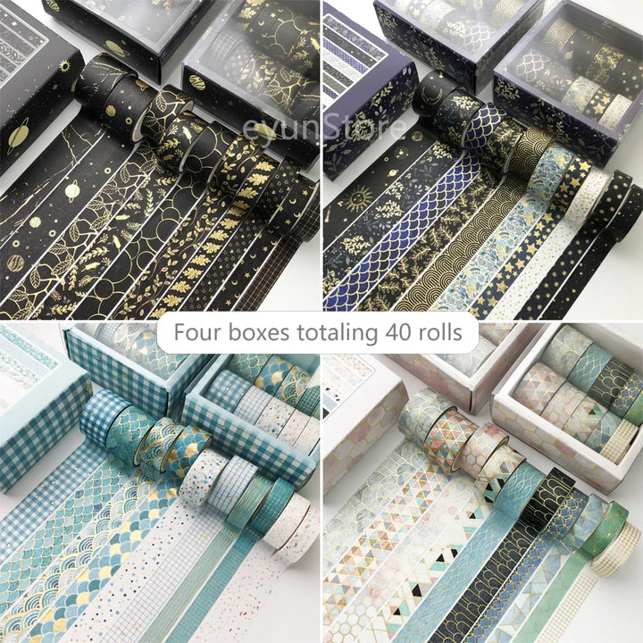 10 PC / Leaves Star Masking Decorative Washi Tape