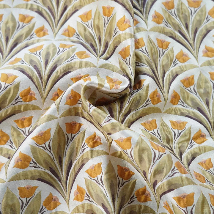 Tulip Pattern Yarn Dyed Jacquard Fabric