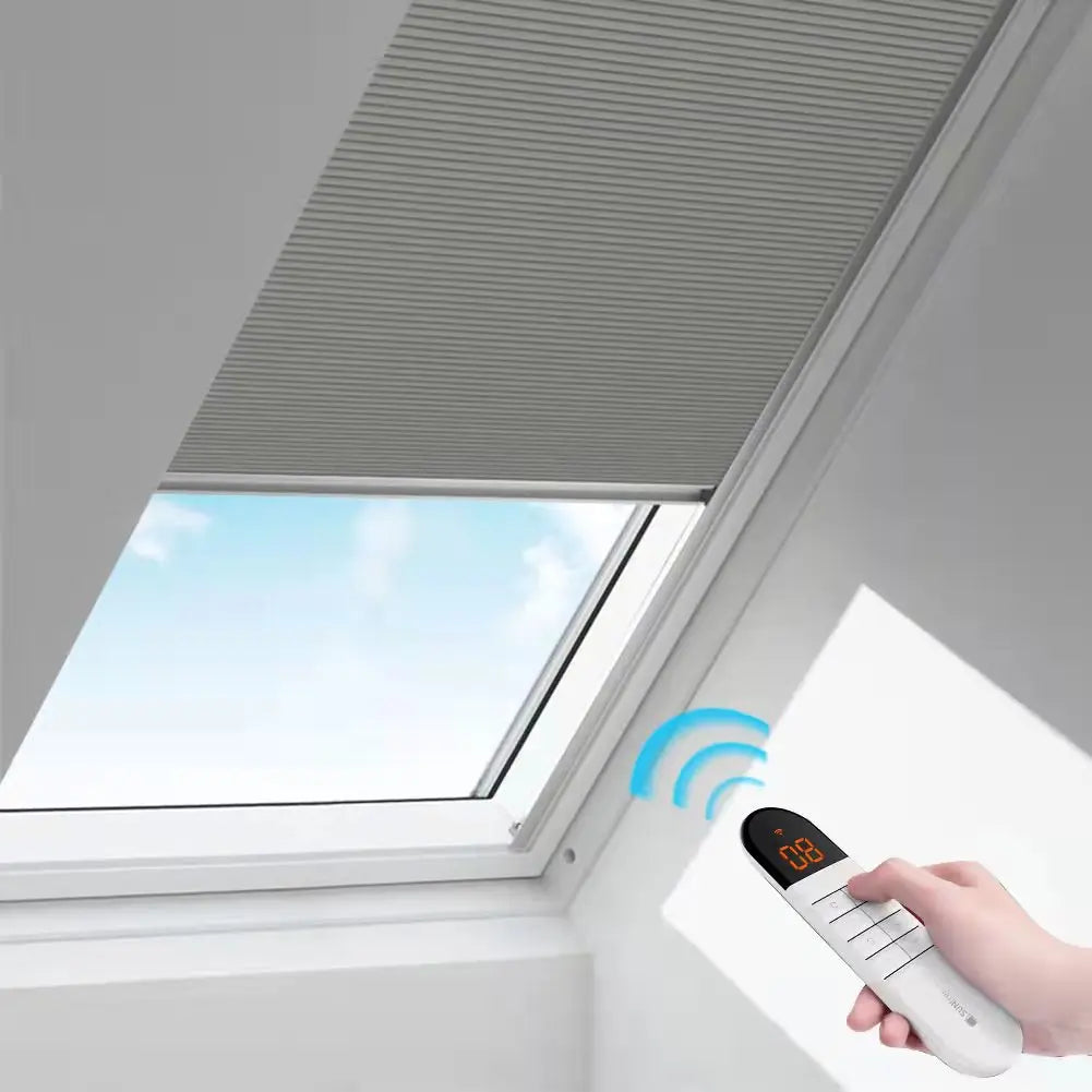 Skylight Rechargeable Motorized Blackout Cell Shade