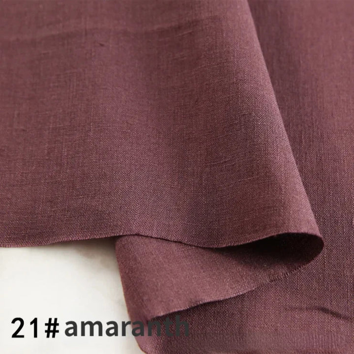 22 Colors / Alim Solid 100% Linen Fabric