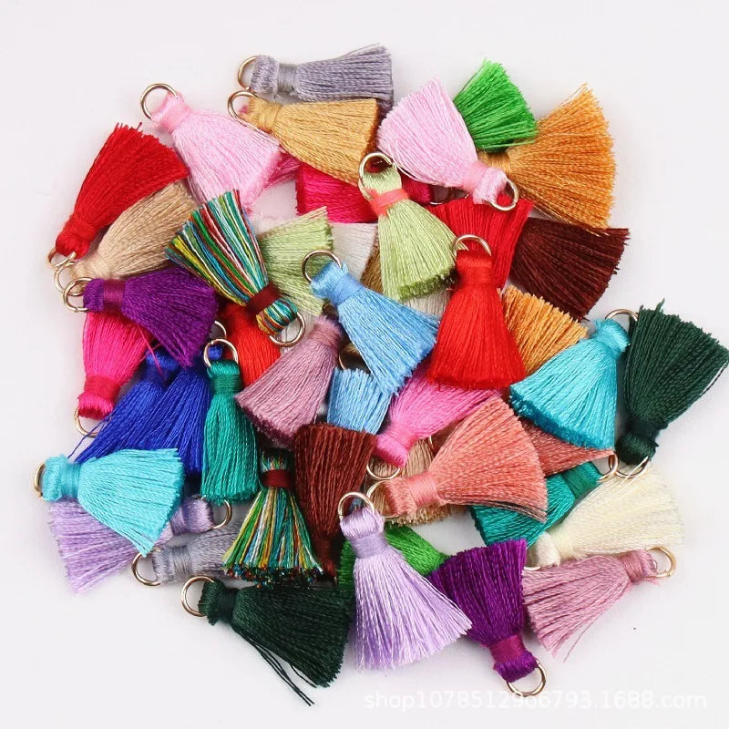 50 PC Mireau 20mm Mini Metal Hanging Ring Tassel
