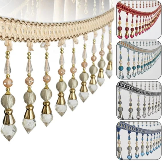 5 Yards / 21 Colors / THIERRY Beaded Ball Tassel Fringe Trim