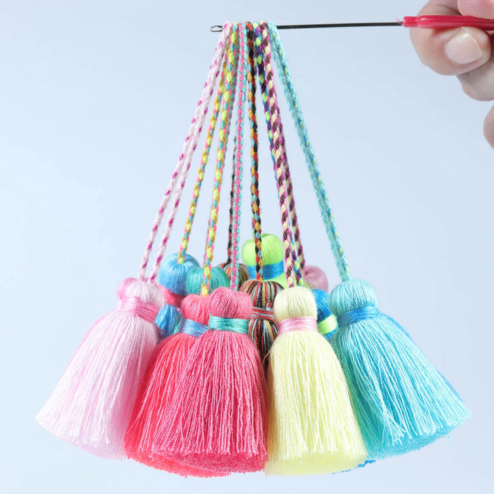 2 PC Vireau Double Tassel Cotton Thread Cord Tassels
