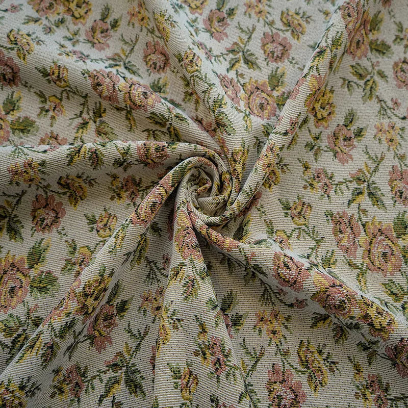 Inkoa Retro Rose Yarn Dyed Jacquard Fabric