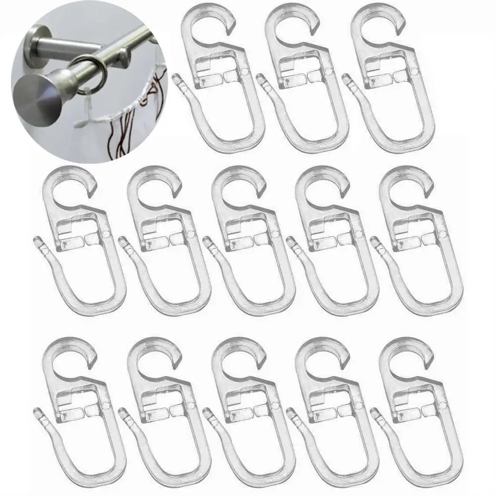 20 PC / Plastic Drapery Curtain Hooks