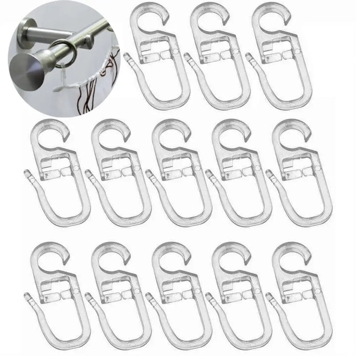 20 PC / Plastic Drapery Curtain Hooks