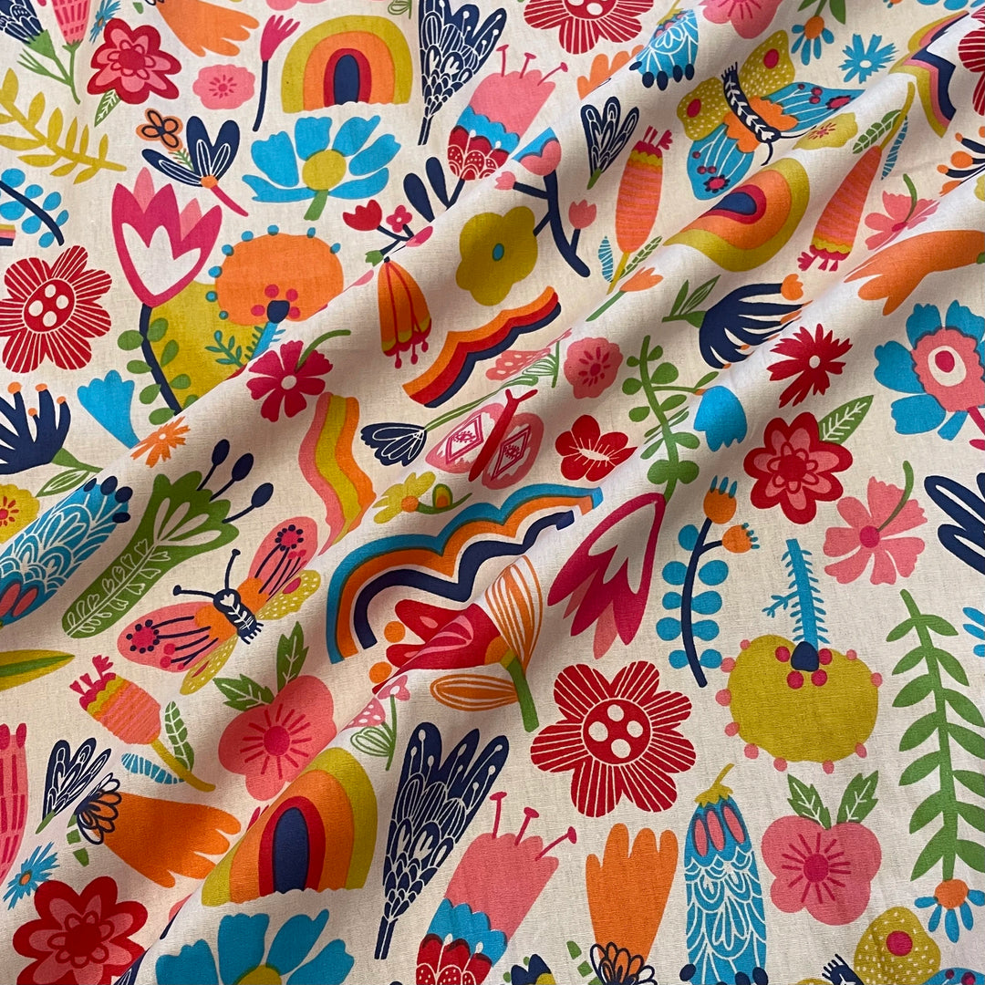 Niran Floral and Novelty Cotton Linen Fabric