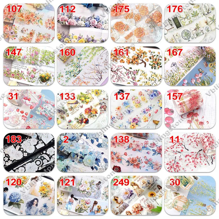 2 Meter / Flower PET Washi Tape