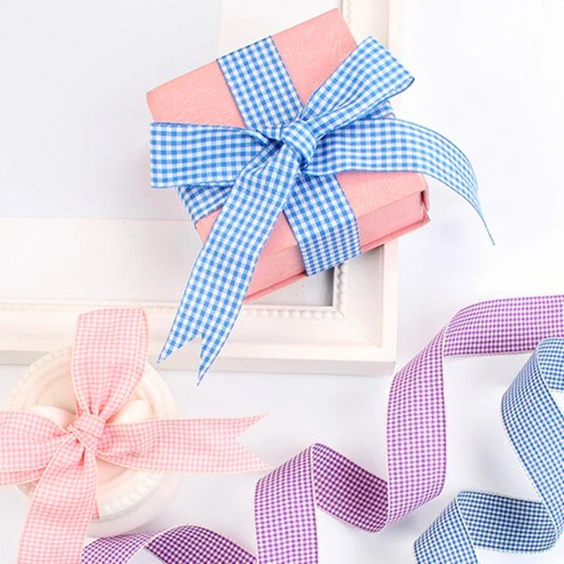 5 Yard / Polyester Plaid Decorative Ribbon Tape