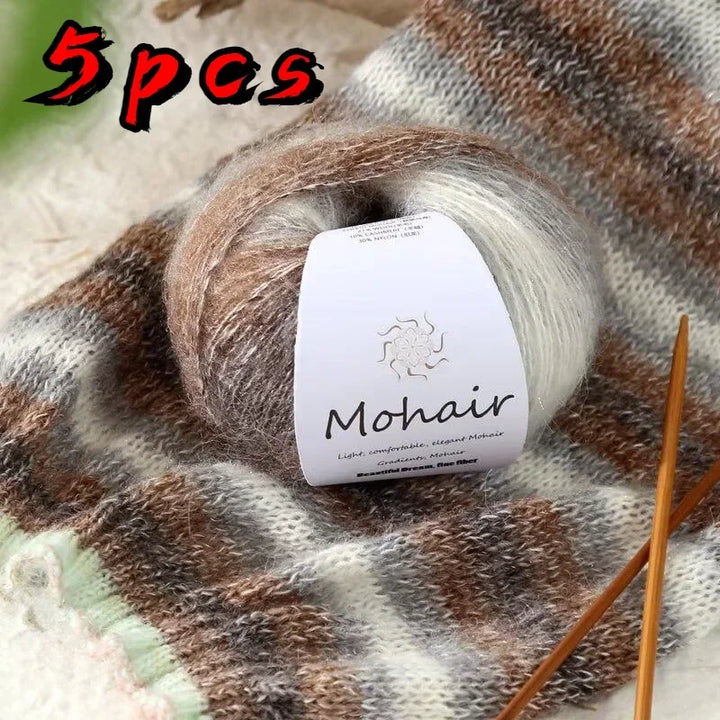 5PC / Gradient Mohair Yarn