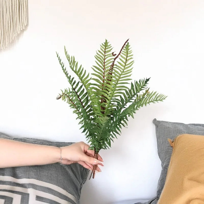 Fior 20 Inch Artificial Fern Leaves Faux Green Plant