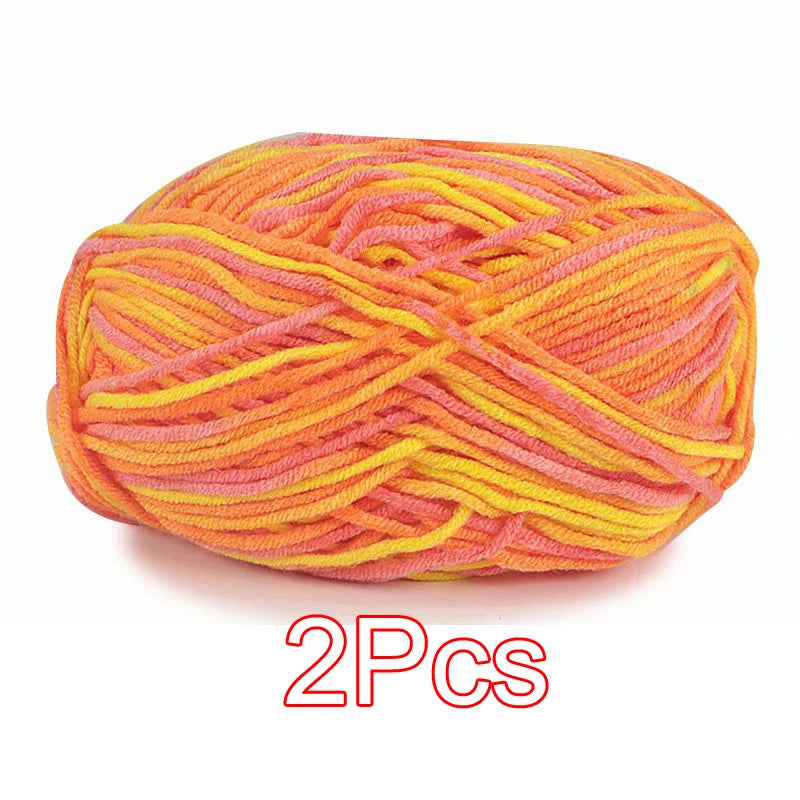 2PC / Tie-dye Crochet Yarn