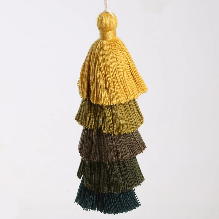 Valure 12cm Polyester Cotton 5 Layers Colorful Key Tassels