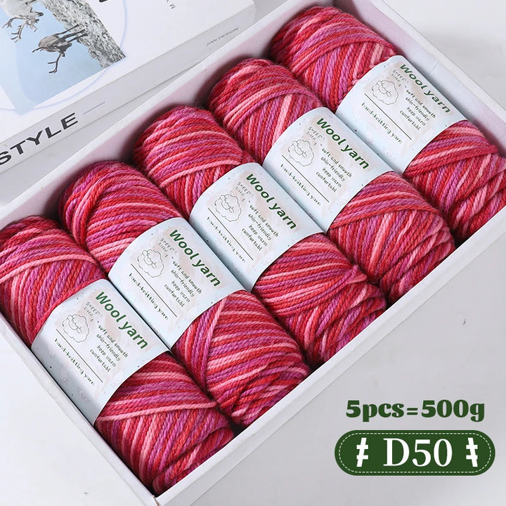 500g Gradient Color Rainbow Yarn