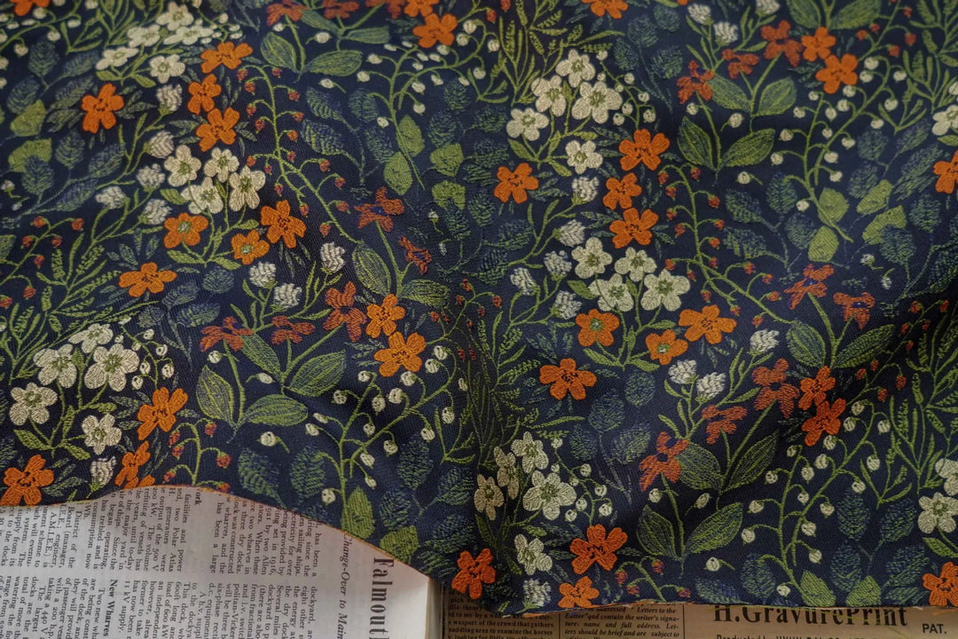 Relay Contrasting Floral Yarn Dyed Jacquard Fabric