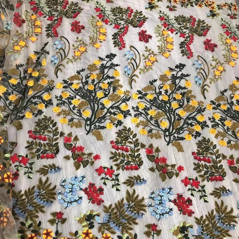 Orel Embroidery Tulle Lace Fabric