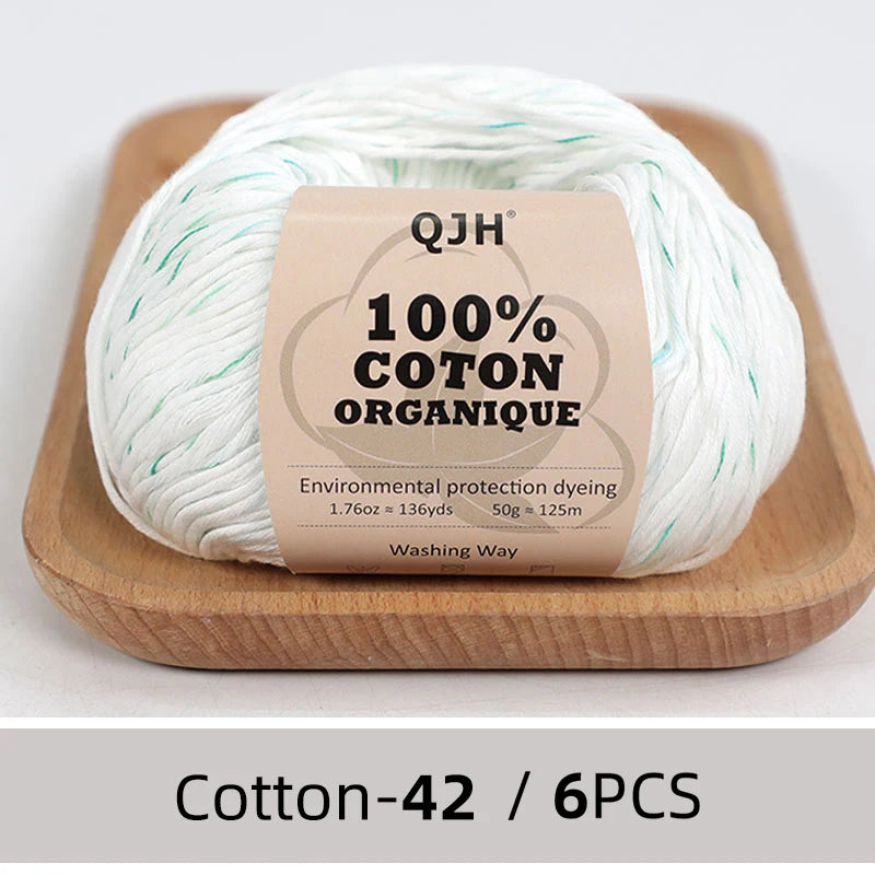 6 PC / 100% Egyptian Cotton Summer Soft Yarn