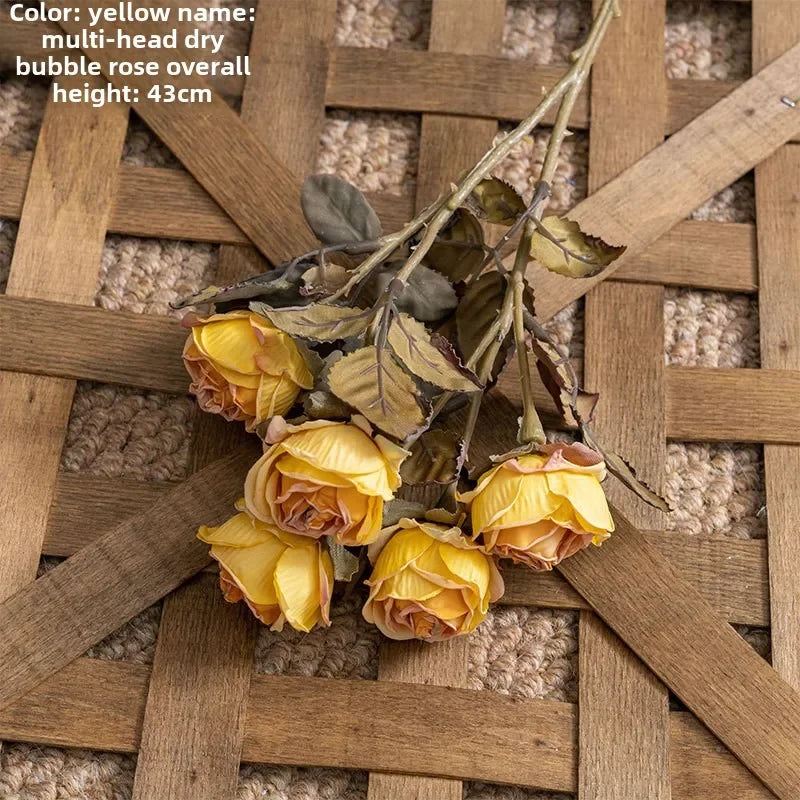Breeze 43cm 6 Head Bubble Rose Artificial Flower