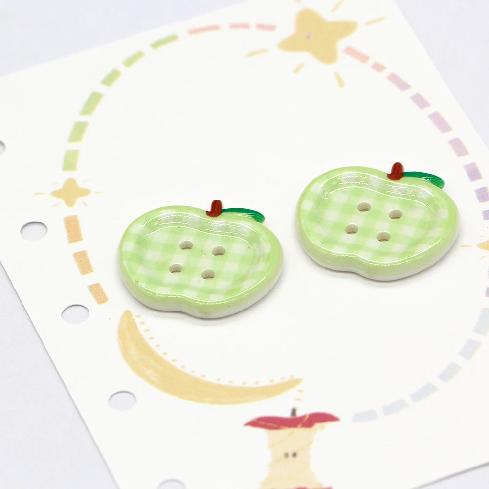 Totson 25mm Cute Fruit Shape Plastic Button - 10 PC