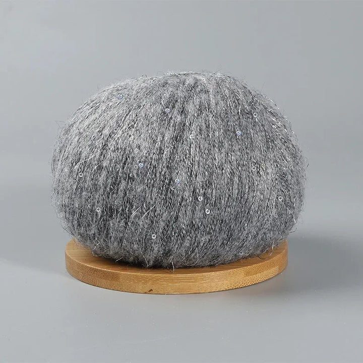 50g Lace  Mohair Yarn with Sequins