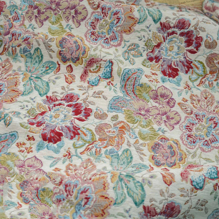 Chachos Multicolor Flower Woven Chenille Fabric