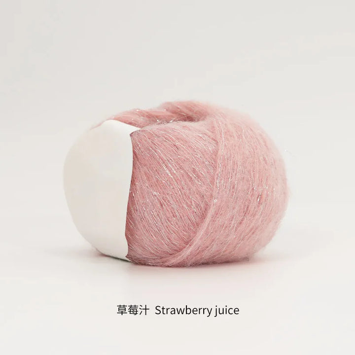 50g Golden Sequined Mohair Yarn