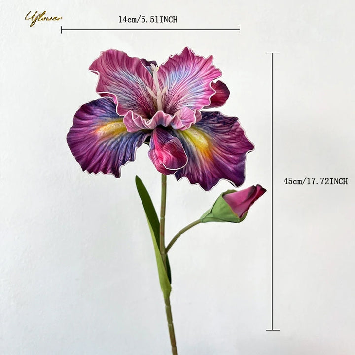 17" Faux Iris Flower Bundle