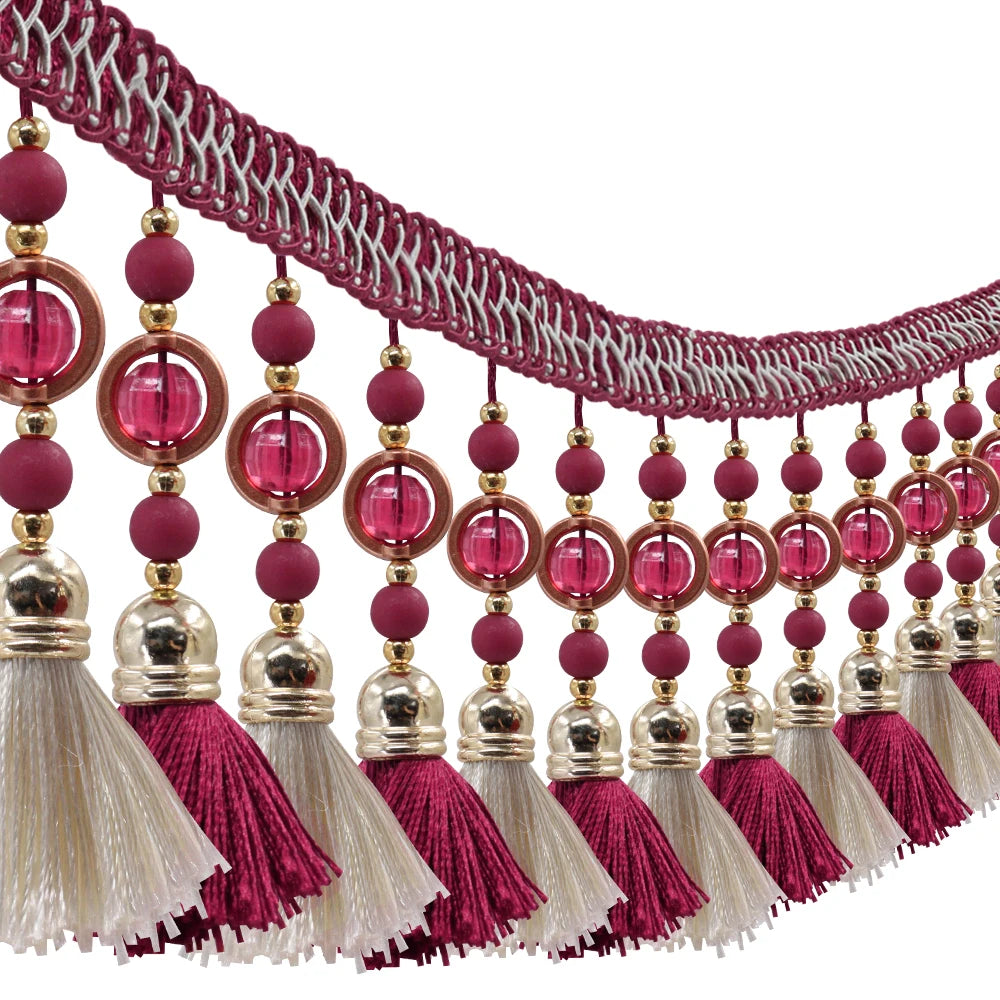 3 YD / Bravelle Tassel Beaded Fringe Trim