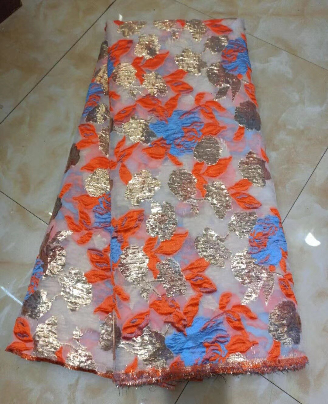 5 YARDS / 5 COLORS / Multicolor Floral Viscose Jacquard Brocade Woven Fashion Jacket Dress Fabric