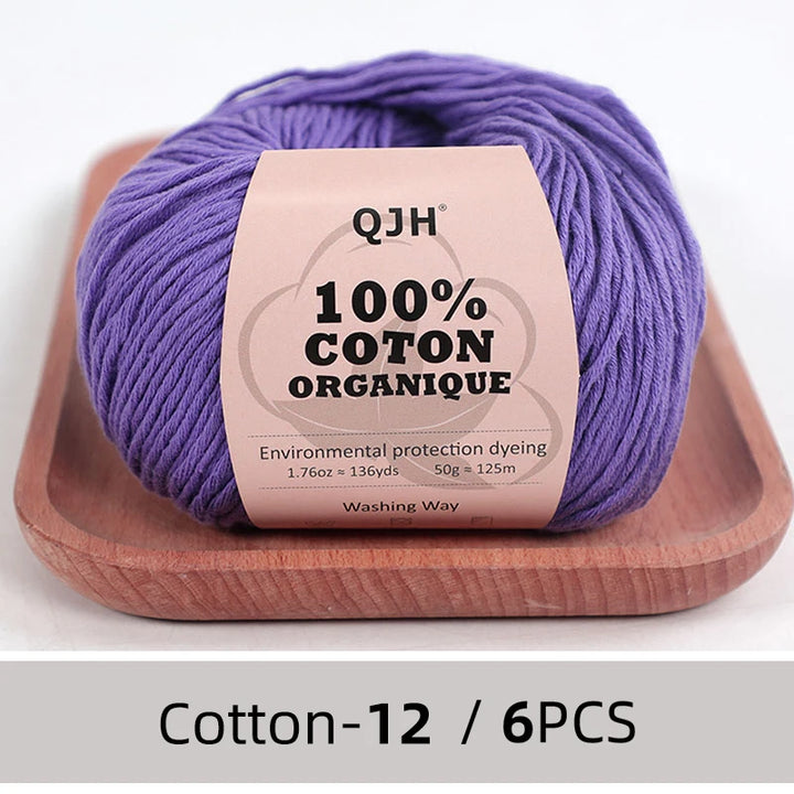 6 PC / 100% Cotton Summer Soft Yarn