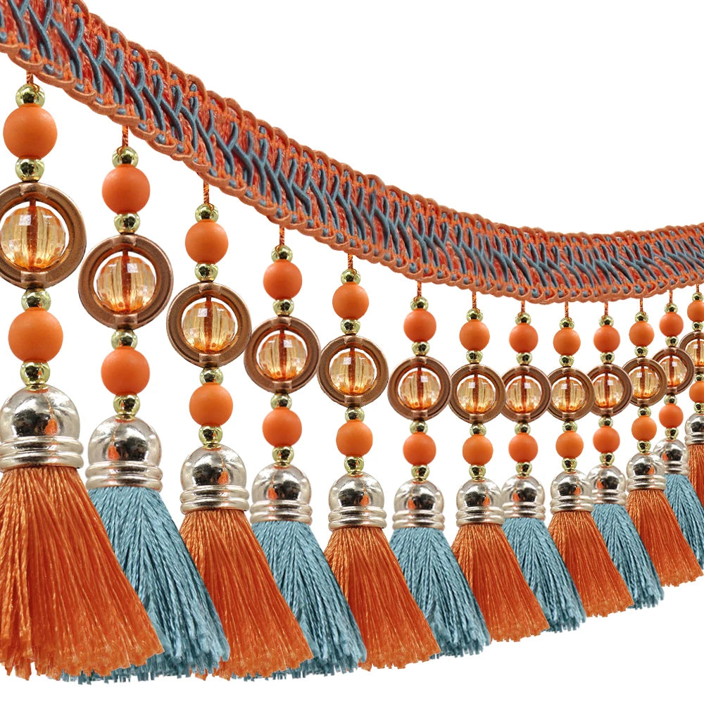 3 YD / Bravelle Tassel Beaded Fringe Trim