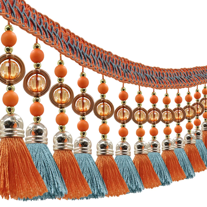 3 YD / Bravelle Tassel Beaded Fringe Trim