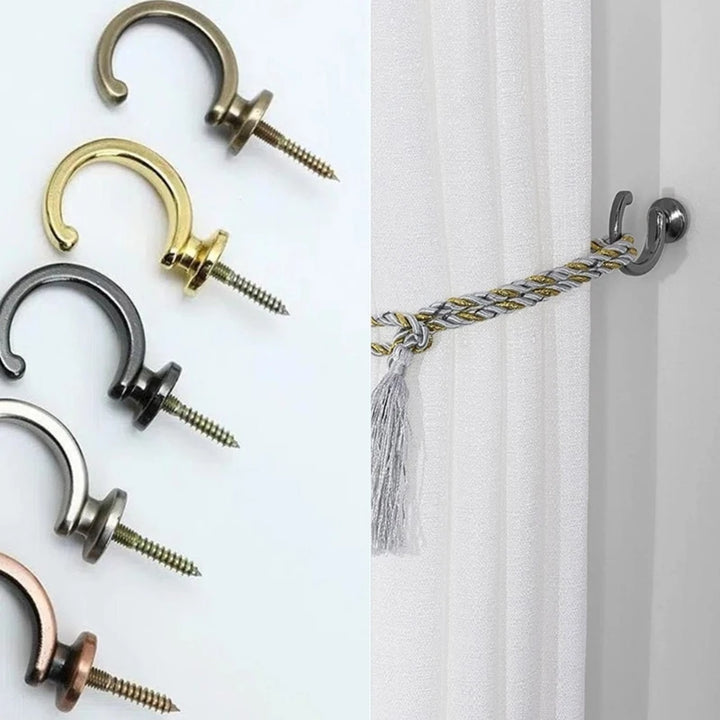 2 PC / Modern Shaped Metal Curtain Hook