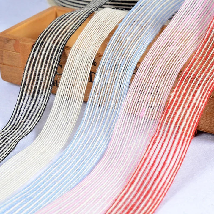 5 Meter / Colored Jute Burlap Ribbon