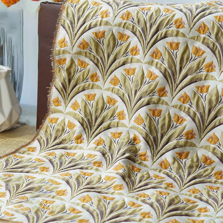 Tulip Pattern Yarn Dyed Jacquard Fabric