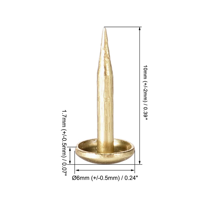 50PC Gold Round Dome Upholstery Nails