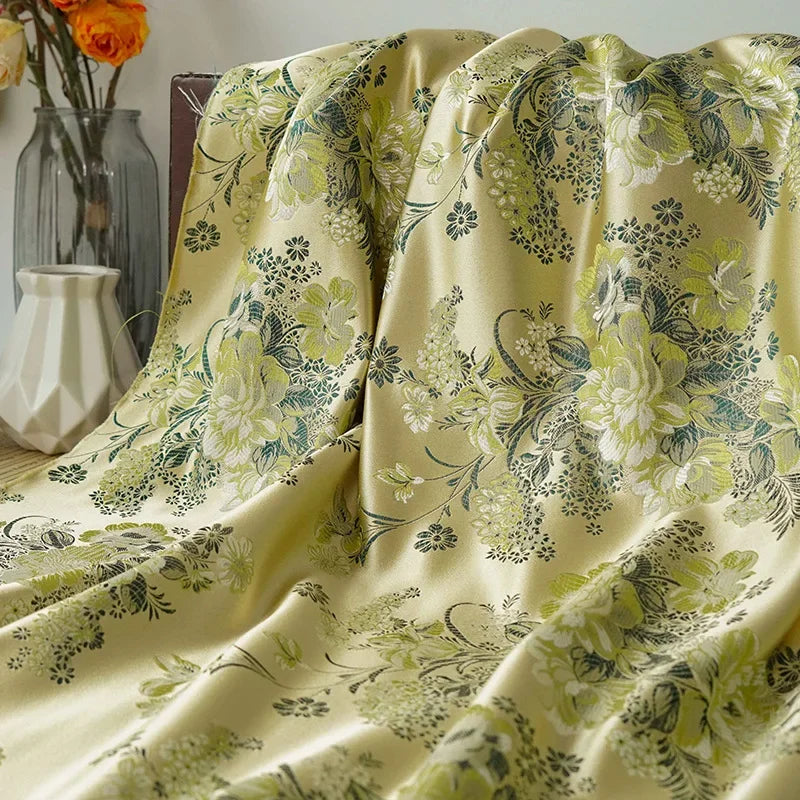 Bertrand Peony Flower Woven Brocade Jacquard Fabric