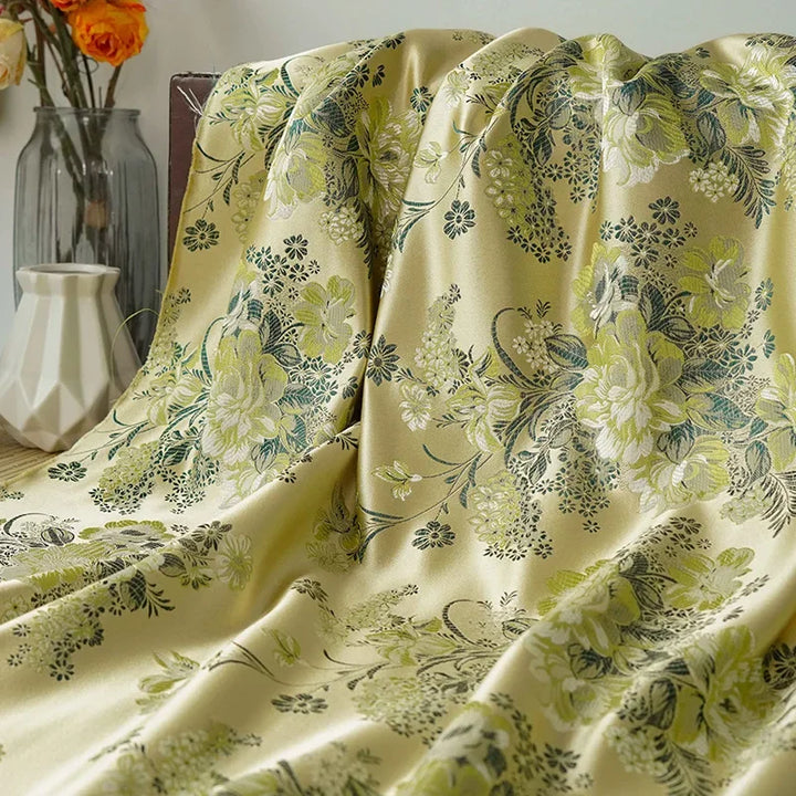 Bertrand Peony Flower Woven Brocade Jacquard Fabric