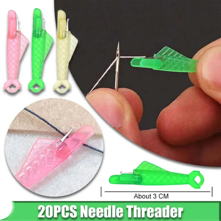 5 PC / Mini Fish Shaped Needle Threader Hook