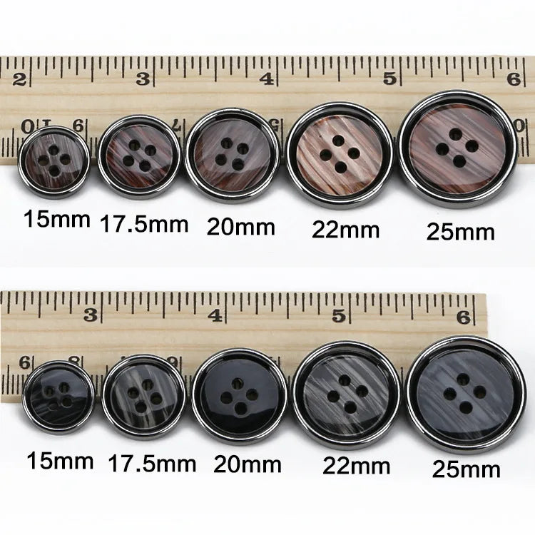 Modern 15-25mm Resin Button - 20 PC
