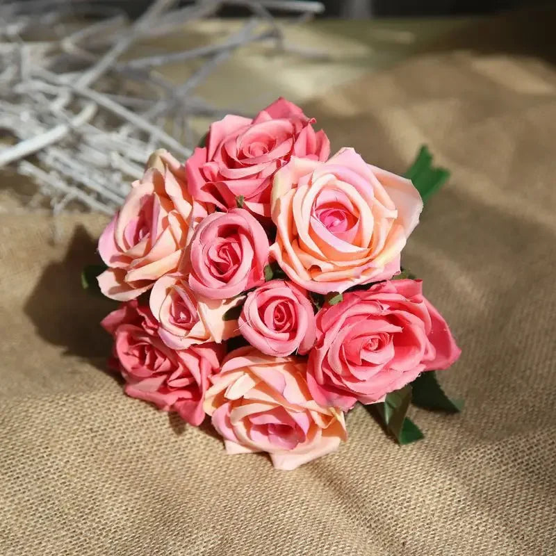 Viorica 9 Head Artificial Rose Bouquet