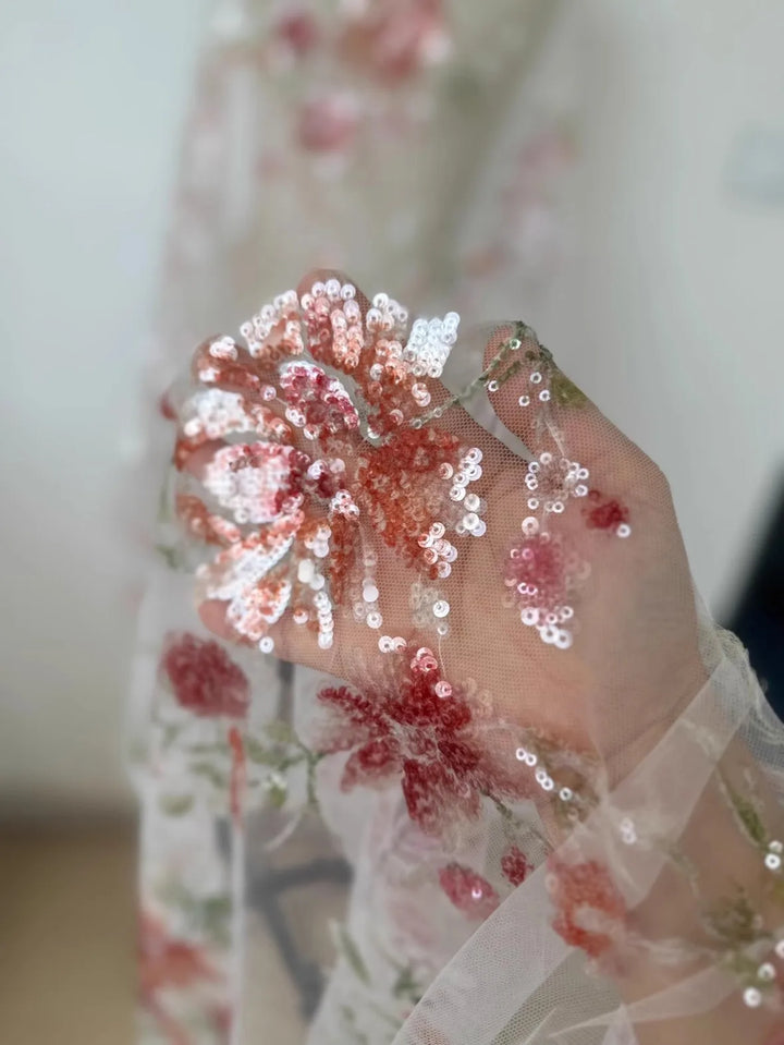 Milasn Embroidery Tulle Lace Fabric