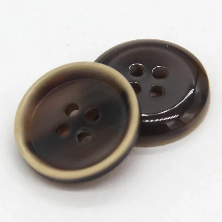 Manein 15/20mm Retro Men Suit Horn Resin Button - 20 PC
