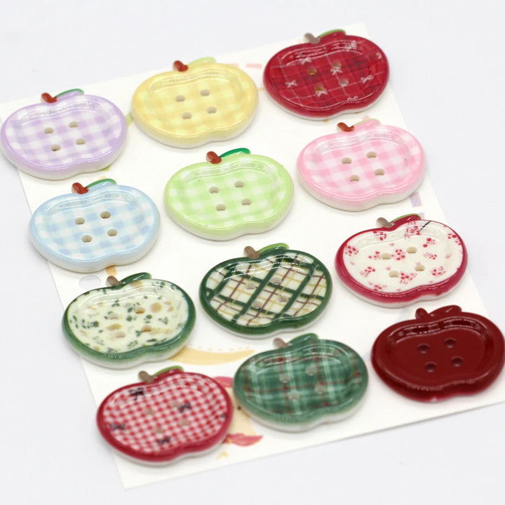 Totson 25mm Cute Fruit Shape Plastic Button - 10 PC