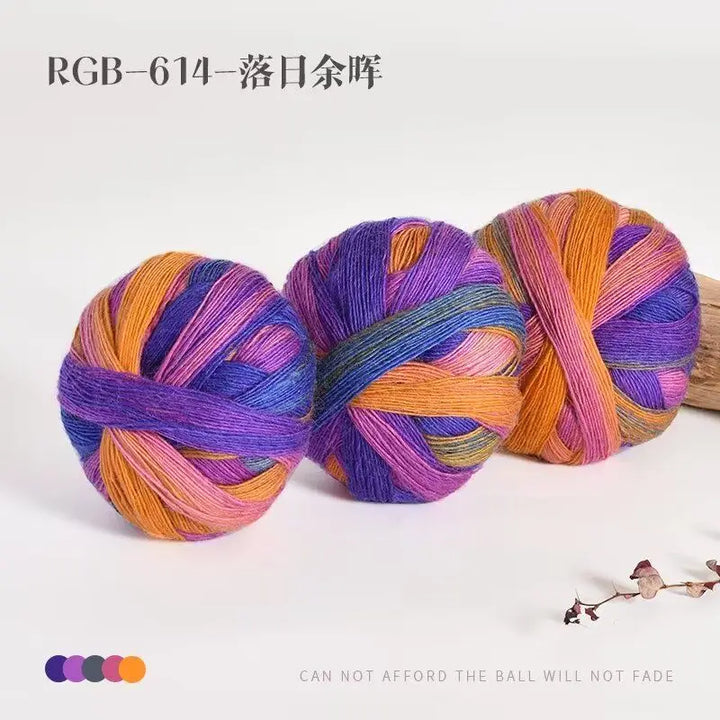 300g Pack Rainbow Wool Yarn