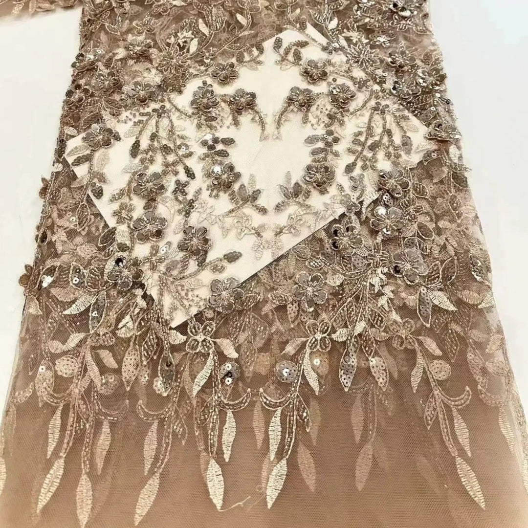 5 YARDS / 6 COLORS / EBER Sequin Beaded Embroidery Glitter Mesh Dress – Classic Modern Fabrics