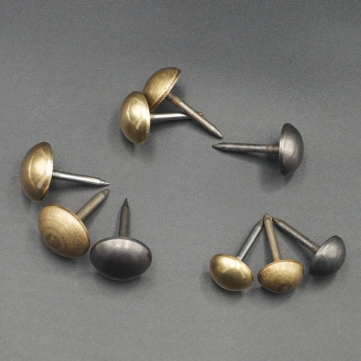 Round Dome Solid Brass Upholstery Nails