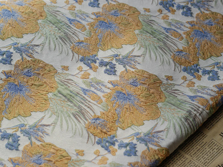 Fair Floral Woven 3D Jacquard Fabric