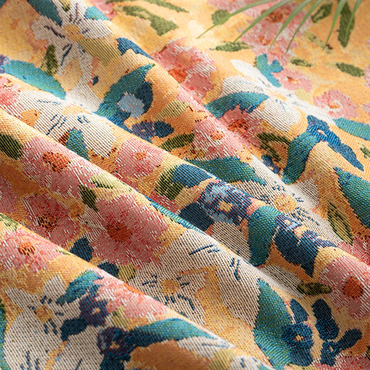 Medley Pastoral Style Floral Chenille Fabric